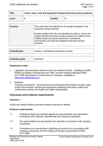 NZQA registered unit standard 557 version 5  Page 1 of 3