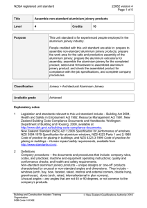 NZQA registered unit standard 22882 version 4  Page 1 of 5