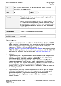 NZQA registered unit standard 24740 version 3  Page 1 of 4