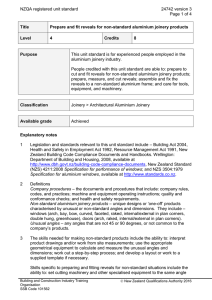 NZQA registered unit standard 24742 version 3  Page 1 of 4