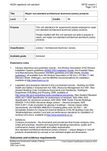 NZQA registered unit standard 28752 version 1  Page 1 of 3