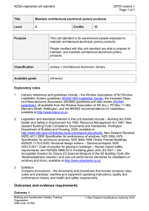 NZQA registered unit standard 28753 version 1  Page 1 of 3