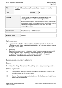 NZQA registered unit standard 19977 version 4  Page 1 of 3