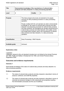 NZQA registered unit standard 4305 version 6  Page 1 of 4