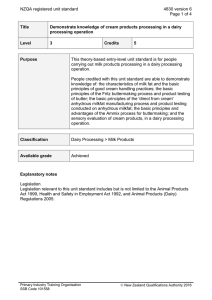 NZQA registered unit standard 4830 version 6  Page 1 of 4