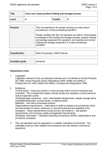 NZQA registered unit standard 20002 version 4  Page 1 of 4