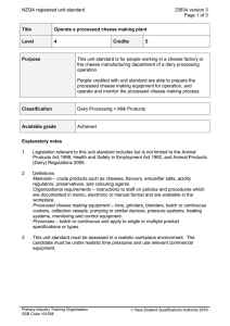 NZQA registered unit standard 23834 version 3  Page 1 of 3