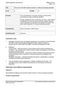 NZQA registered unit standard 28609 version 1  Page 1 of 4