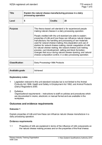 NZQA registered unit standard 770 version 8  Page 1 of 6