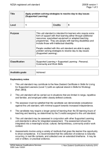 NZQA registered unit standard 29306 version 1  Page 1 of 3