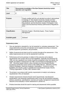 NZQA registered unit standard 15574 version 5  Page 1 of 4