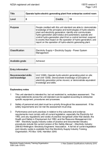 NZQA registered unit standard 15575 version 5  Page 1 of 6