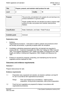 NZQA registered unit standard 28108 version 2  Page 1 of 4