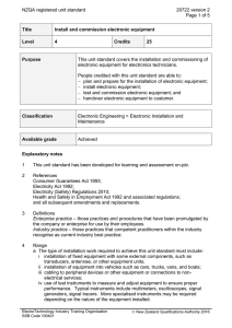 NZQA registered unit standard 20722 version 2  Page 1 of 5