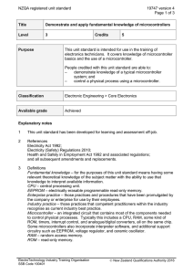 NZQA registered unit standard 19747 version 4  Page 1 of 3