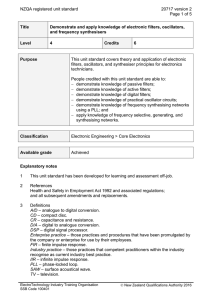NZQA registered unit standard 20717 version 2  Page 1 of 5