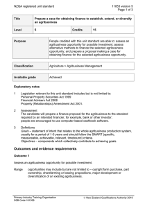NZQA registered unit standard 11853 version 5  Page 1 of 3