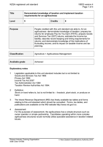 NZQA registered unit standard 16653 version 4  Page 1 of 4