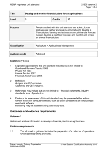 NZQA registered unit standard 21390 version 2  Page 1 of 4