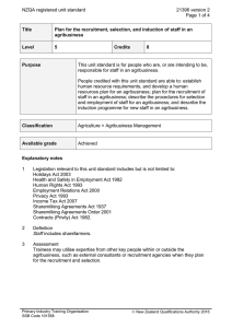 NZQA registered unit standard 21396 version 2  Page 1 of 4
