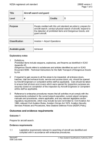NZQA registered unit standard 28995 version 1  Page 1 of 3