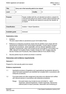 NZQA registered unit standard 29003 version 1  Page 1 of 3
