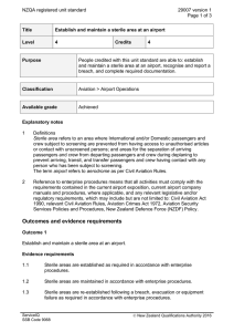 NZQA registered unit standard 29007 version 1  Page 1 of 3