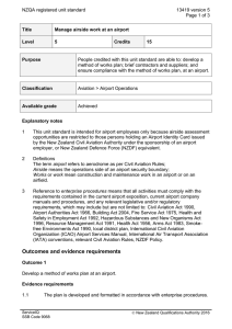 NZQA registered unit standard 13419 version 5  Page 1 of 3