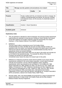 NZQA registered unit standard 13420 version 5  Page 1 of 3