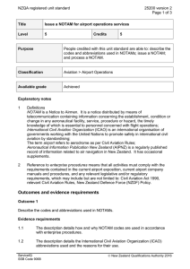 NZQA registered unit standard 25200 version 2  Page 1 of 3