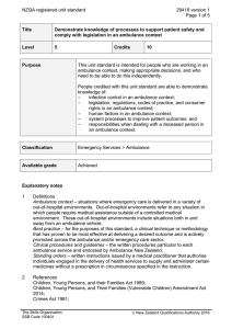 NZQA registered unit standard 29418 version 1  Page 1 of 5