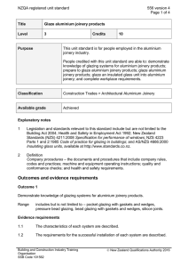 NZQA registered unit standard 556 version 4  Page 1 of 4