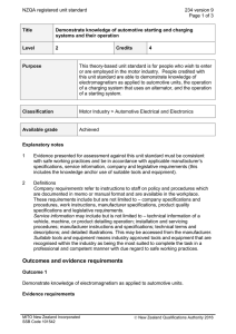 NZQA registered unit standard 234 version 9  Page 1 of 3