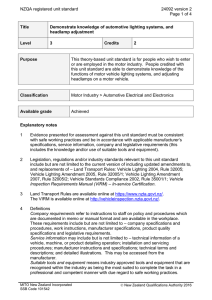 NZQA registered unit standard 24092 version 2  Page 1 of 4
