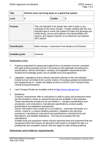 NZQA registered unit standard 29372 version 1  Page 1 of 3