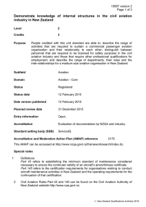Demonstrate  knowledge  of  internal  structures ... industry in New Zealand