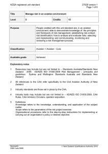 NZQA registered unit standard 27028 version 1  Page 1 of 6