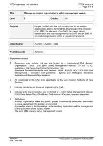 NZQA registered unit standard 27029 version 1  Page 1 of 4