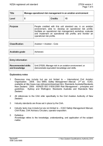 NZQA registered unit standard 27034 version 1  Page 1 of 4