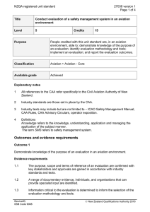 NZQA registered unit standard 27036 version 1  Page 1 of 4