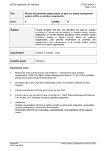 NZQA registered unit standard 27040 version 1  Page 1 of 4