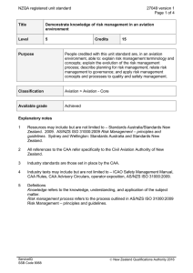 NZQA registered unit standard 27049 version 1  Page 1 of 4