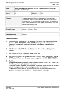 NZQA registered unit standard 27050 version 1  Page 1 of 3