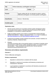 NZQA registered unit standard 8044 version 4  Page 1 of 3