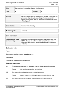 NZQA registered unit standard 8058 version 5  Page 1 of 3