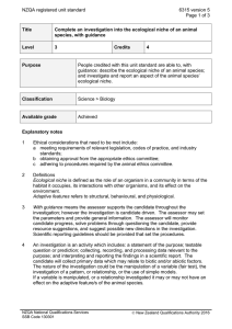 NZQA registered unit standard 6315 version 5  Page 1 of 3