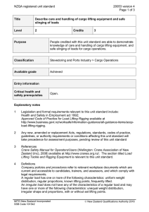 NZQA registered unit standard 20053 version 4  Page 1 of 3
