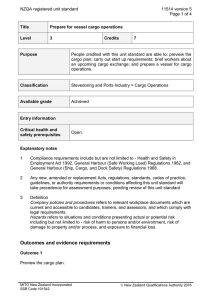 NZQA registered unit standard 11514 version 5  Page 1 of 4