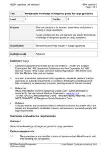 NZQA registered unit standard 19844 version 2  Page 1 of 3