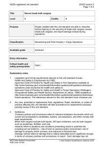 NZQA registered unit standard 20162 version 3  Page 1 of 4